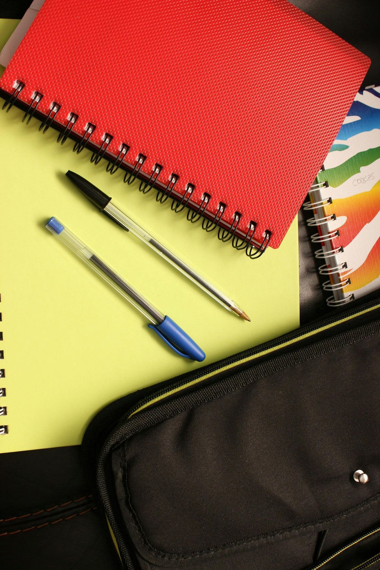 Notebooks and classroom supplies